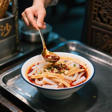 刮凉粉  长沙  小吃