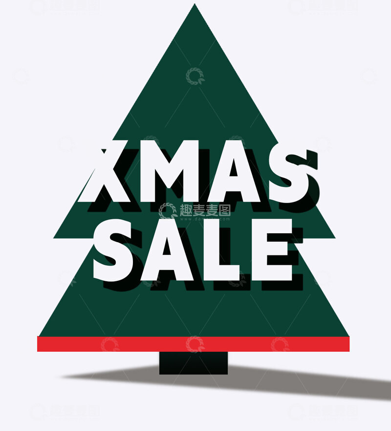 红色简约几何喜庆圣诞电商促销海报