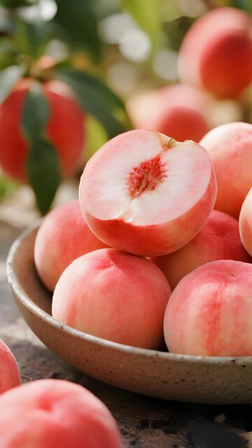 鲜嫩多汁水蜜桃篮特写8