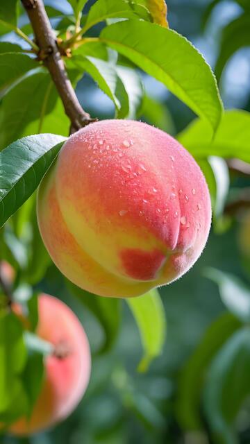 鲜嫩多汁水蜜桃篮特写1