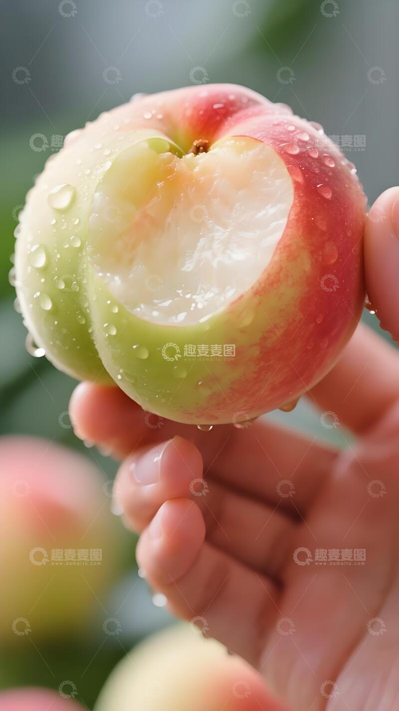 高清大图下载【趣麦麦图】鲜嫩多汁水蜜桃篮特写2