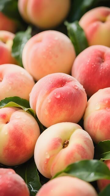 鲜嫩多汁水蜜桃篮特写3