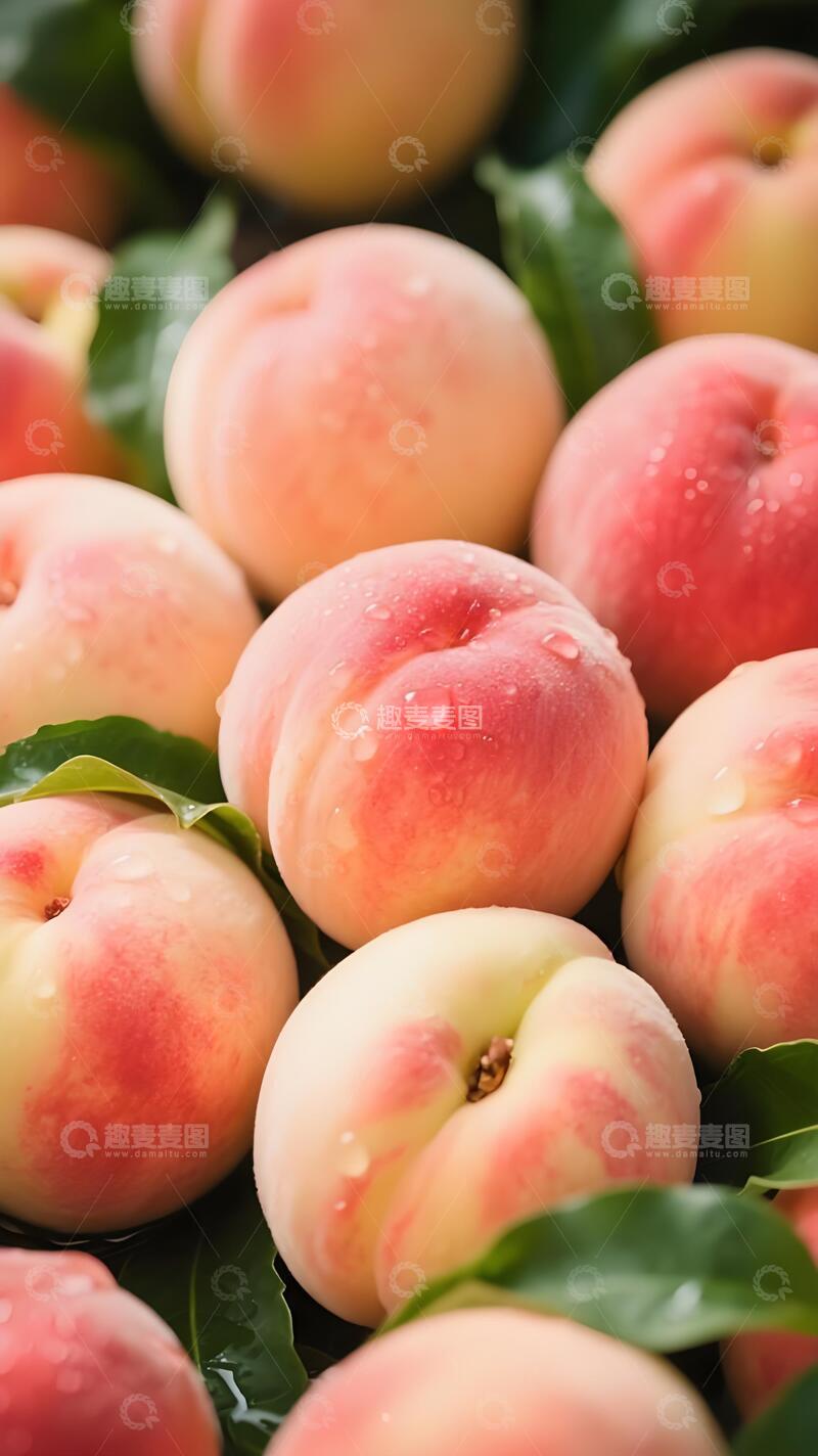 高清大图下载【趣麦麦图】鲜嫩多汁水蜜桃篮特写3
