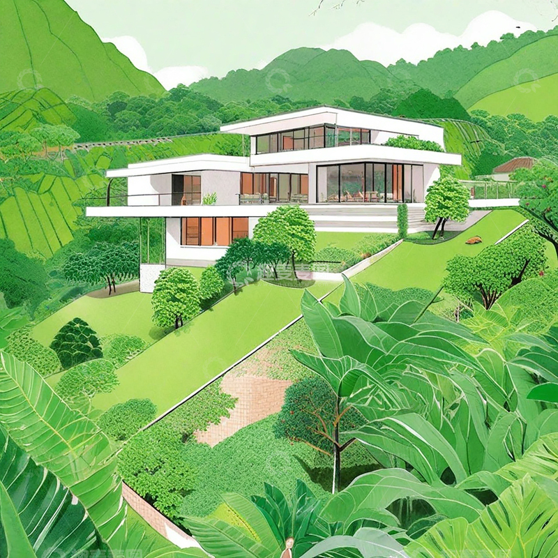 高清大图下载【趣麦麦图】山地别墅景观概念