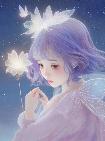 天使夜幕鸢尾花