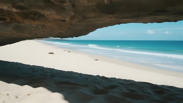 白沙海滩，碧海蓝天胜景