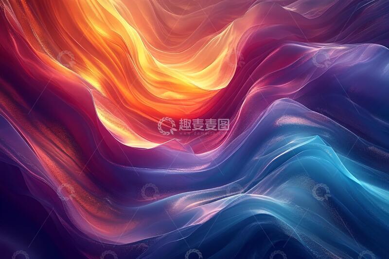 高清大图下载【趣麦麦图】彩色流体抽象渐变背景_3