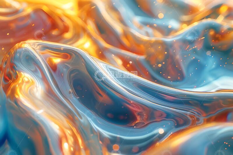 高清大图下载【趣麦麦图】彩色流体背景广告图片_7