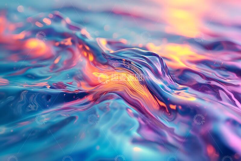 高清大图下载【趣麦麦图】彩色流体背景广告图片_2