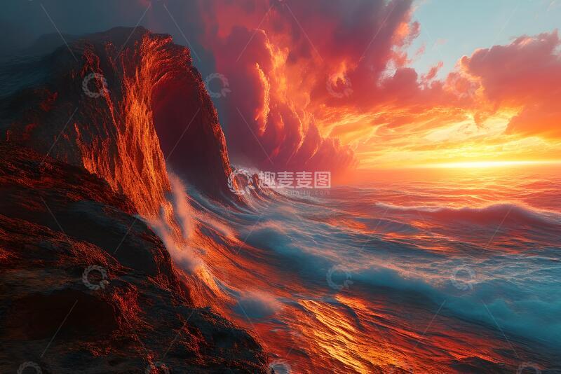 高清大图下载【趣麦麦图】彩色流体背景广告图片_6