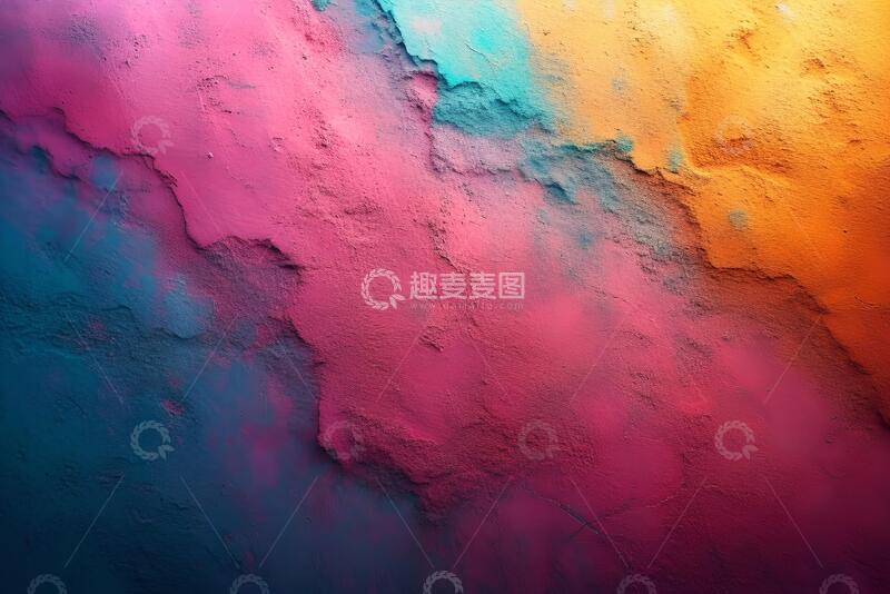 高清大图下载【趣麦麦图】彩色跑彩粉墙_5