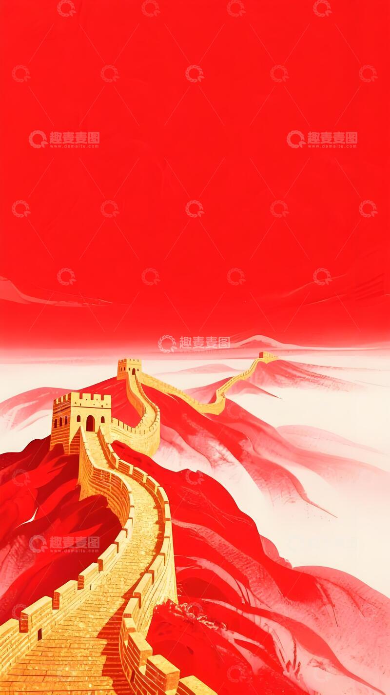 高清大图下载【趣麦麦图】红色艺术场景视觉背景3