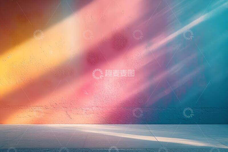 高清大图下载【趣麦麦图】彩色跑彩粉墙_4