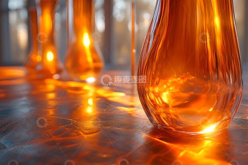 高清大图下载【趣麦麦图】橙色印花玻璃_6