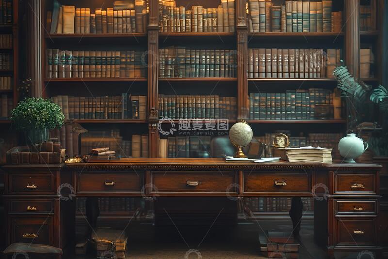 高清大图下载【趣麦麦图】成功商务男士欣赏古董_1