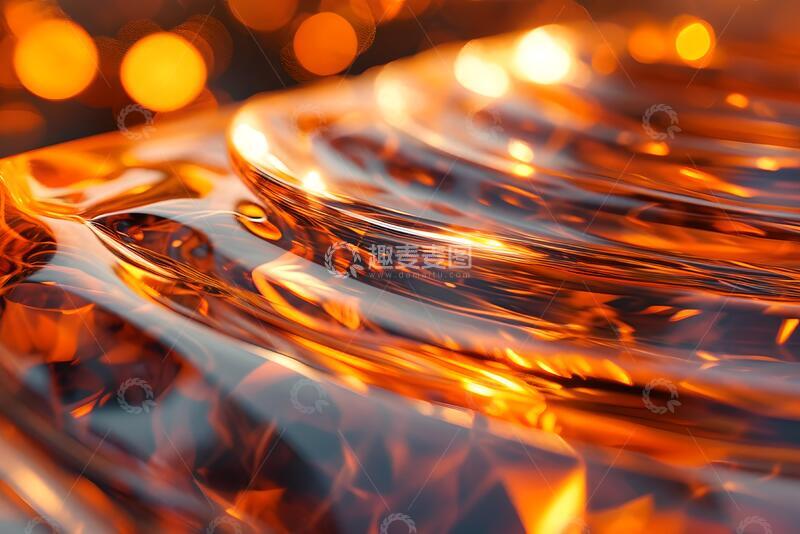 橙色印花玻璃_5