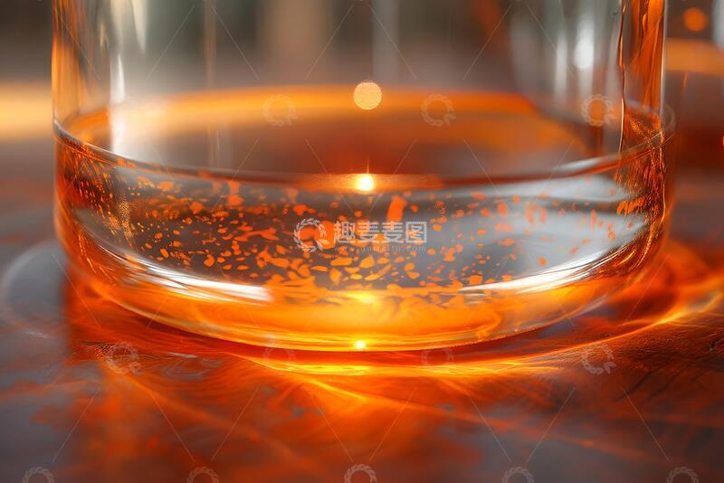 高清大图下载【趣麦麦图】橙色印花玻璃_2