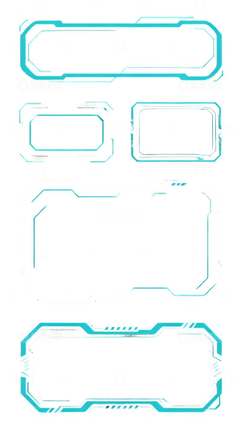 高清大图下载【趣麦麦图】科技感边框设计素材集合9