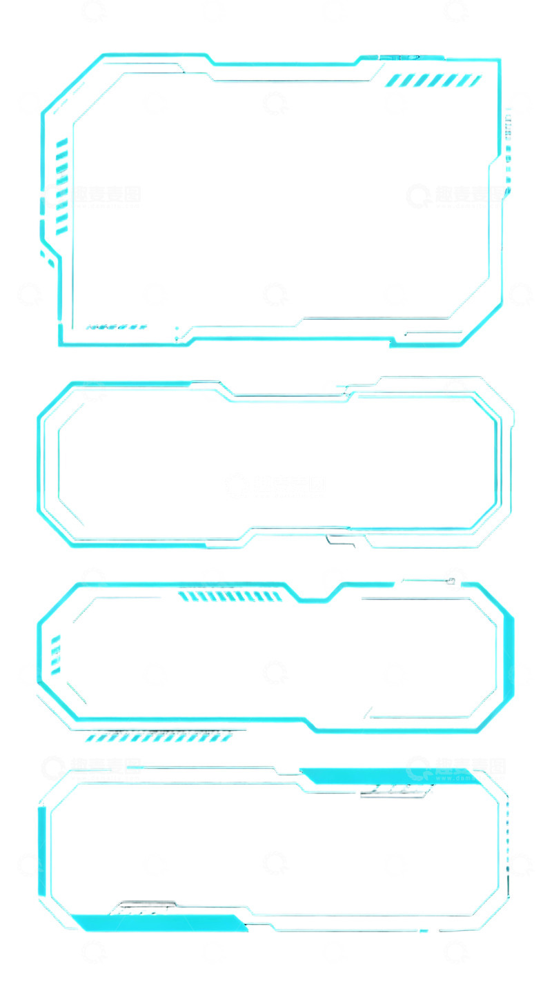 高清大图下载【趣麦麦图】科技感边框设计素材集合3