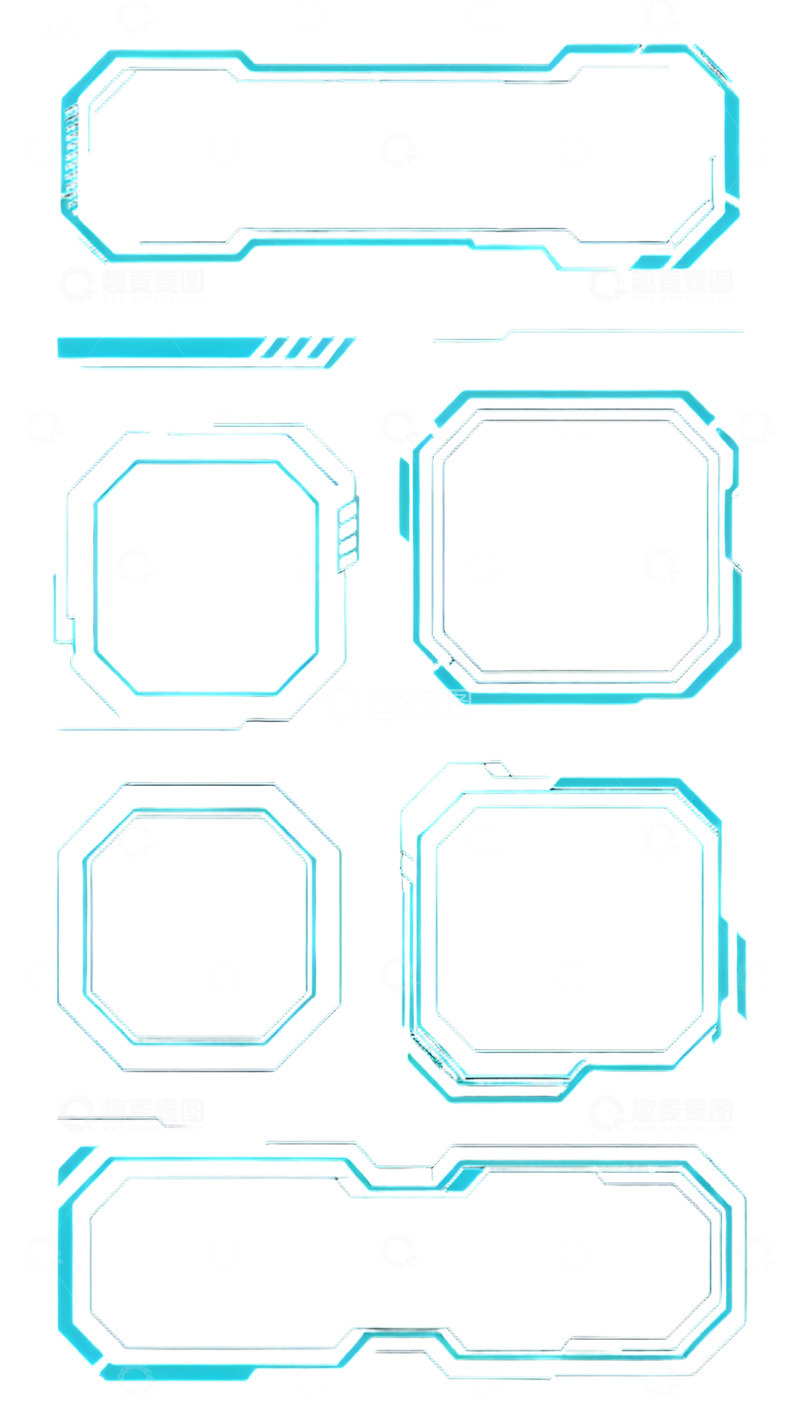 高清大图下载【趣麦麦图】科技感边框设计素材集合5