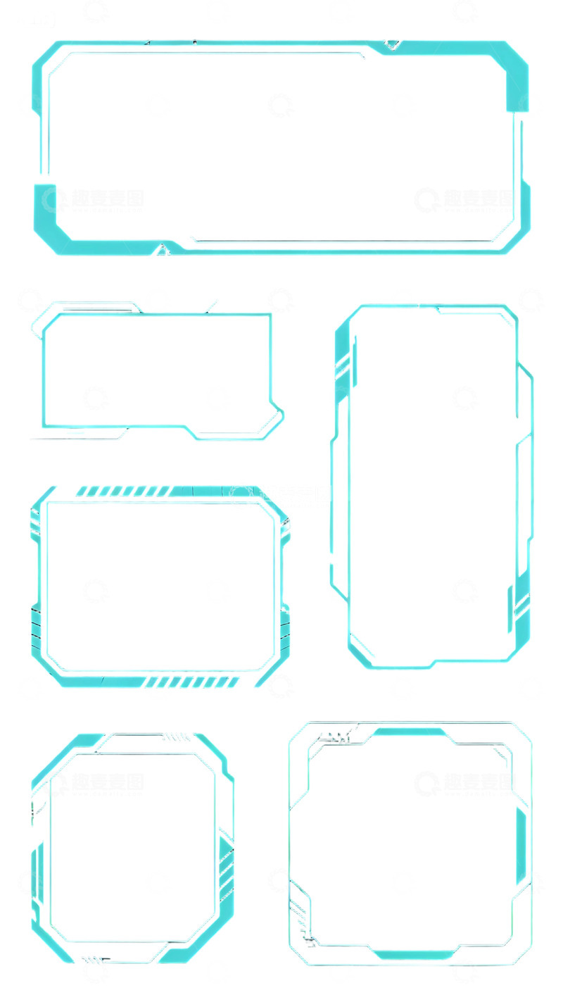 高清大图下载【趣麦麦图】科技感边框设计素材集合7