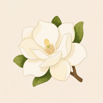 卡通水彩手绘栀子花素材1