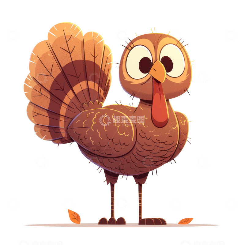 高清大图下载【趣麦麦图】一只卡通火鸡
