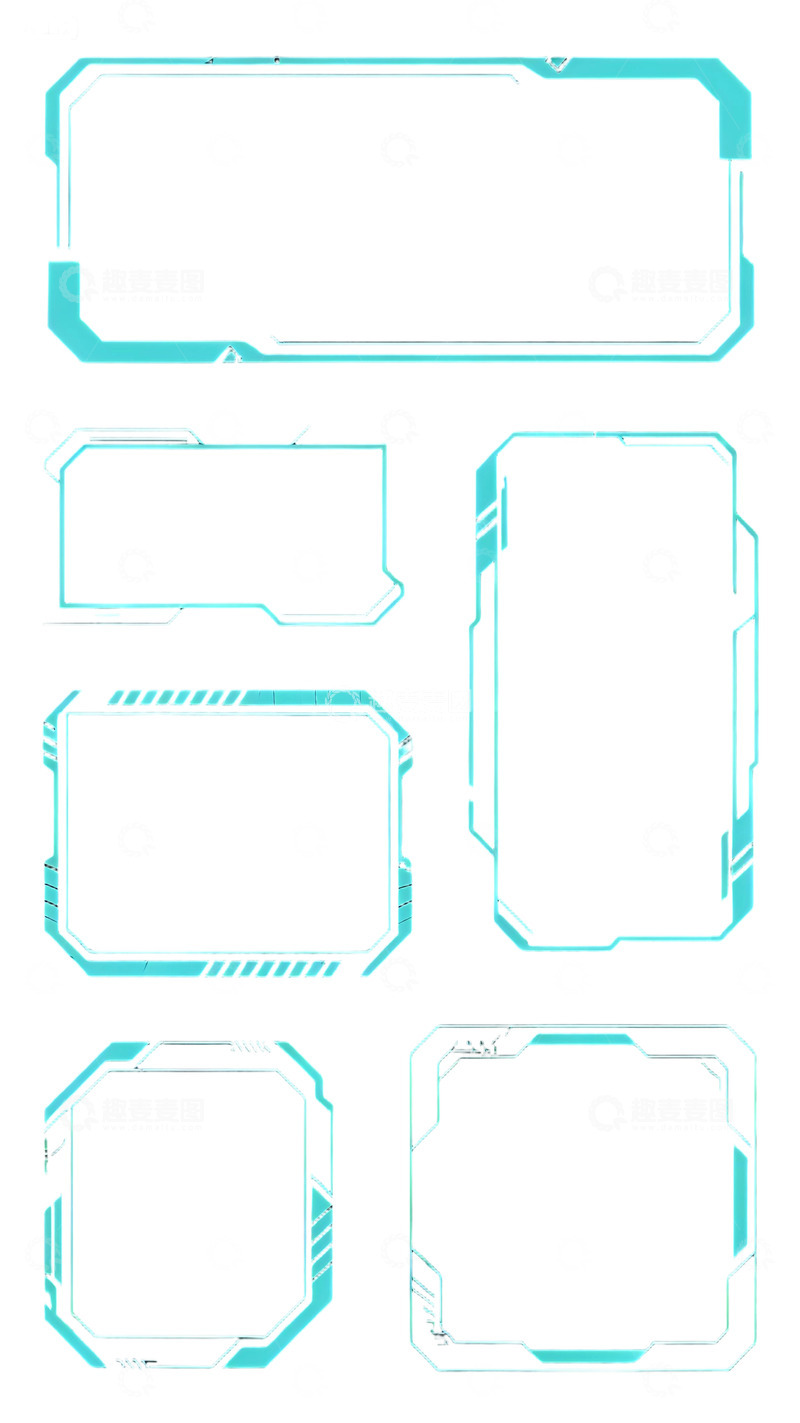高清大图下载【趣麦麦图】科技感边框设计素材集合8