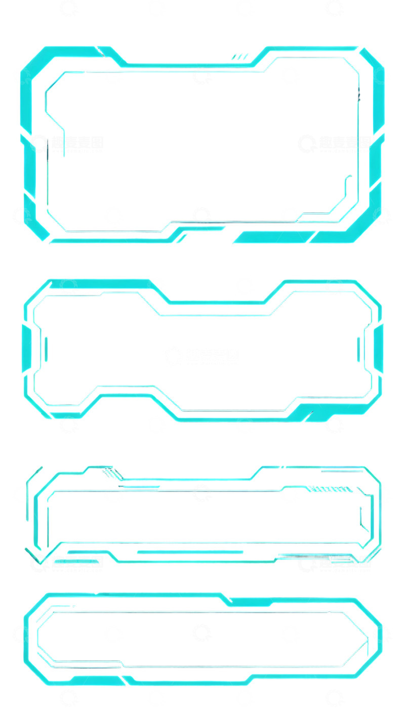 高清大图下载【趣麦麦图】科技感边框设计素材集合4