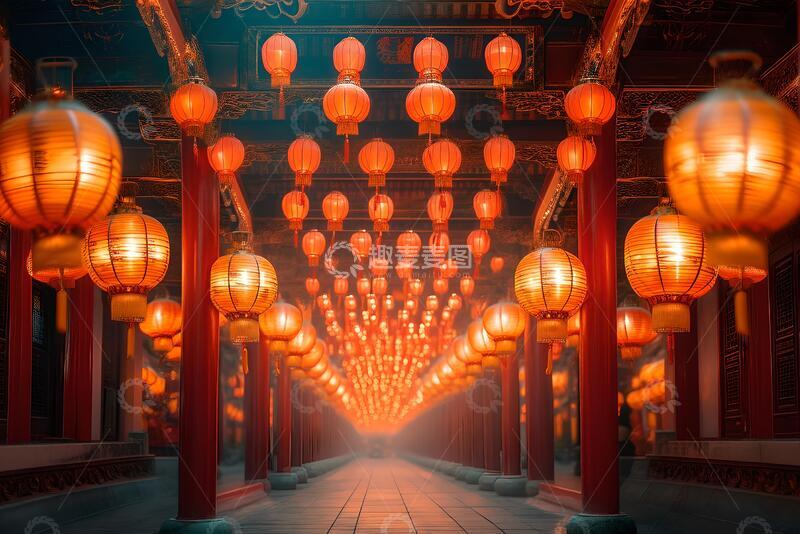 高清大图下载【趣麦麦图】潮州开元寺传统灯笼_7