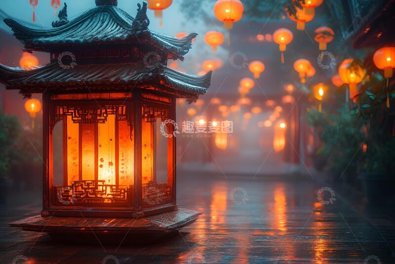 高清大图下载【趣麦麦图】潮州开元寺传统灯笼_2