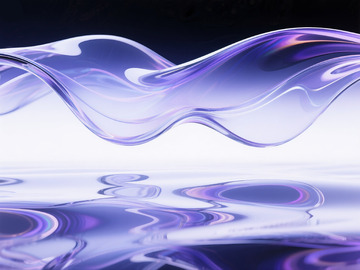 蓝紫色波浪背景磨砂玻璃效果1