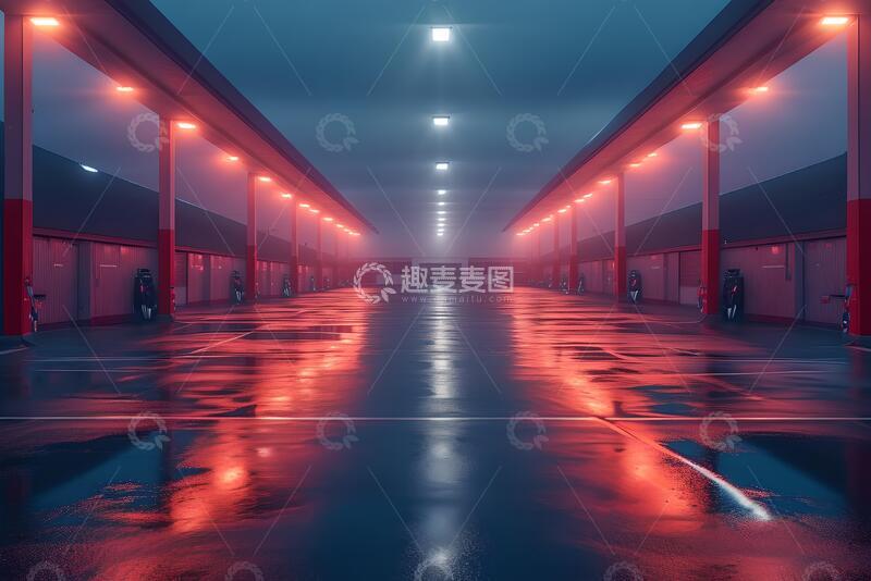 高清大图下载【趣麦麦图】车库外的停车场_3
