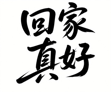 回家真好字体设计