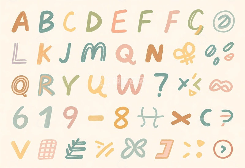 字母与数字地垫图案