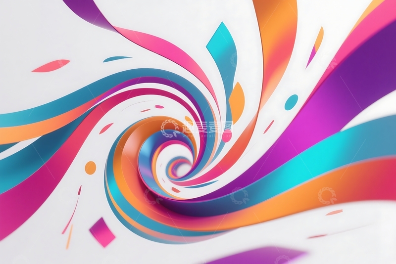 高清大图下载【趣麦麦图】三维渲染抽象展览背景 (3)