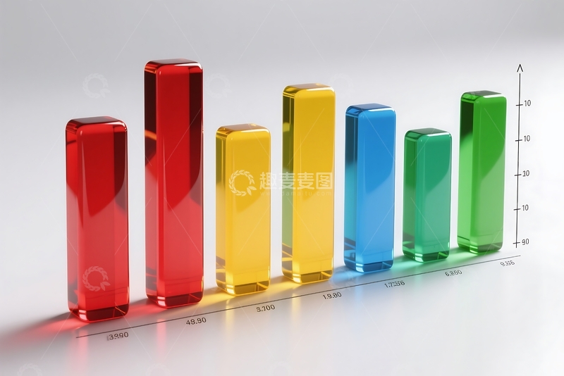 三维柱状图，色彩鲜艳 (2)