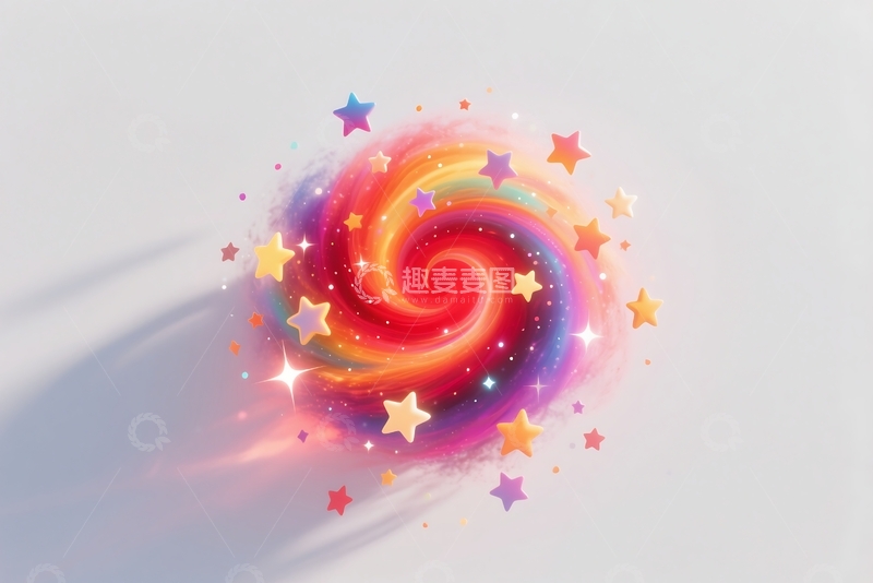 高清大图下载【趣麦麦图】三维渲染炫彩背景 (1)