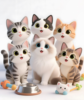 卡通可爱猫咪萌宠