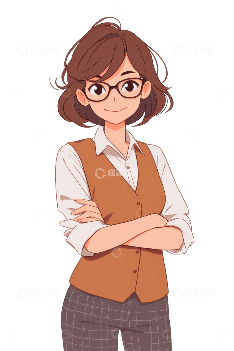 高清大图下载【趣麦麦图】可爱的一位女教师