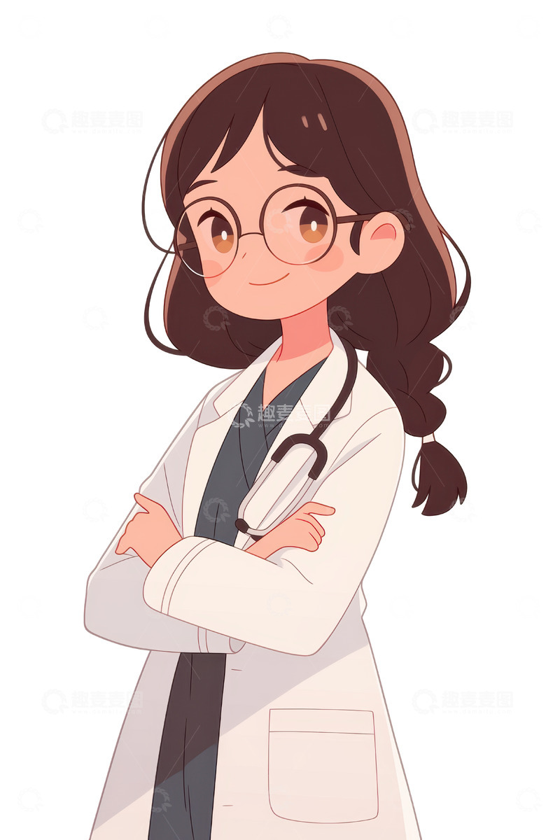 高清大图下载【趣麦麦图】-一位可爱的女医生