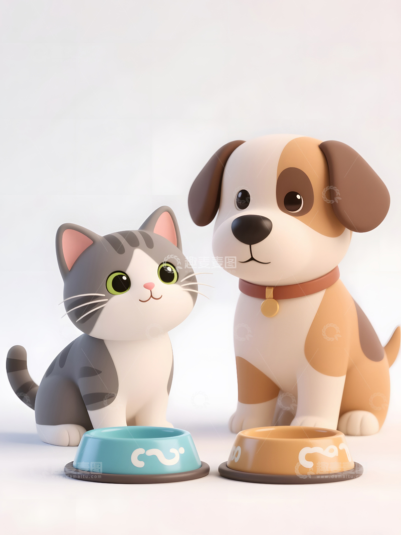 高清大图下载【趣麦麦图】卡通萌宠小猫小狗