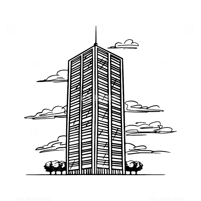 高楼大厦建筑元素
