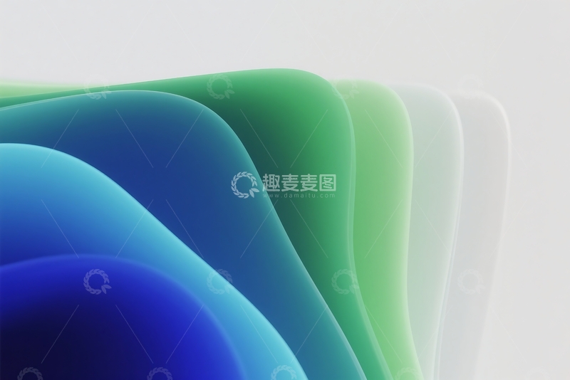 高清大图下载【趣麦麦图】三维渲染的流体渐变背景 (4)