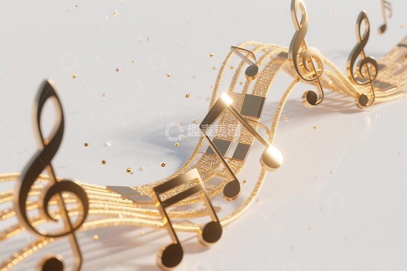 高清大图下载【趣麦麦图】三维渲染起伏的音乐节拍 (3)