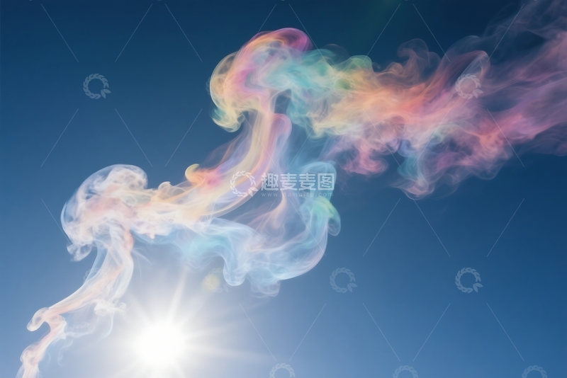 高清大图下载【趣麦麦图】抽象背景七彩云 (1)