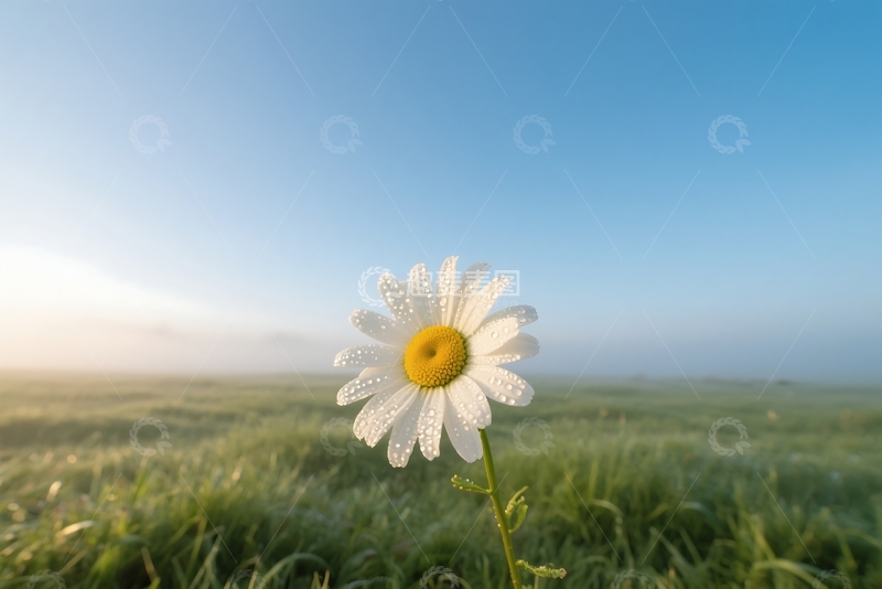 高清大图下载【趣麦麦图】春天早晨的雏菊 (3)