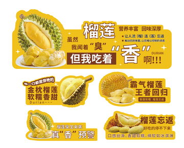 榴莲异型拍照牌