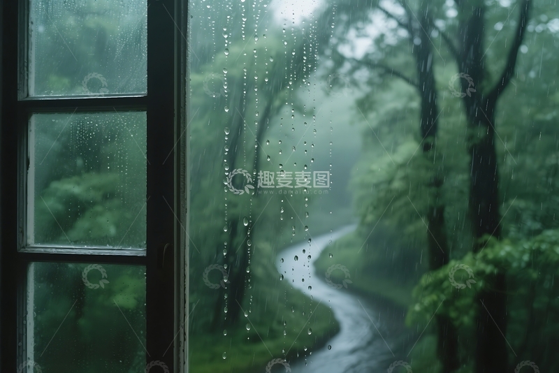 高清大图下载【趣麦麦图】抽象的背景。窗外水滴背景。 (2)