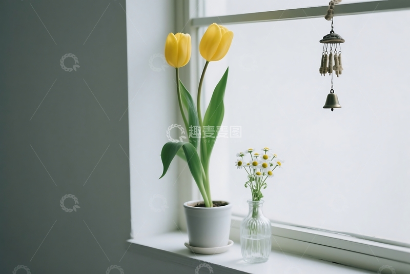 高清大图下载【趣麦麦图】窗台上的花朵 (4)